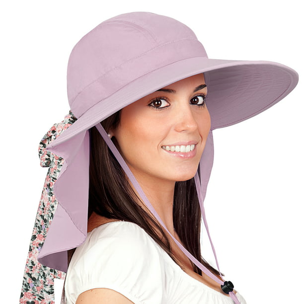 Set Women Face Protector Neck Cover Flap Sun Hats Cap shawl Cycling Summer Beach